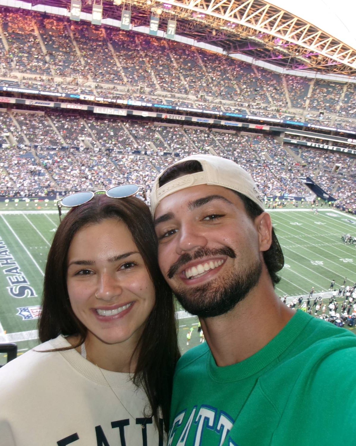 Daniel at a Seattle Seahawks game